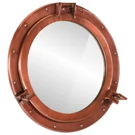 Lustra - Lustro Porthole montowane na ścianie Ø50 cm aluminium i szkło - miniaturka - grafika 1