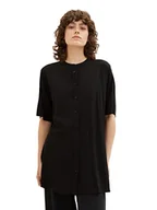 Bluzki damskie - TOM TAILOR Bluzka damska z długim wzorem, 14482 – Deep Black, 36 - miniaturka - grafika 1