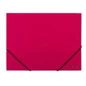 Teczki i skoroszyty - Teczka A4 z gumką narożną PP DELI różowa na dokumenty pojemna - miniaturka - grafika 1