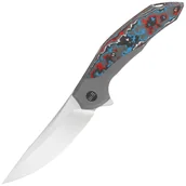 Noże - Nóż składany WE Knife Merata LE No 207/310 Titanium / Nebula Fat Carbon Fiber, Hand Rubbed Satin CPM 20CV by Anton Tkachenko (WE22008B-2) - miniaturka - grafika 1