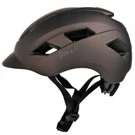 Kaski rowerowe - Kask rowerowy Prox Town Led rozm. M brązowy mat - miniaturka - grafika 1