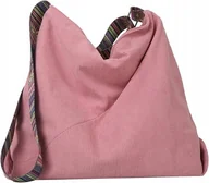 Torby męskie - TORBA NA ZAKUPY MIĘKKA WOREK TKANINA RÓŻOWA MAKUKKE - miniaturka - grafika 1