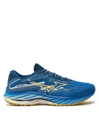 Buty sportowe męskie - Mizuno Buty do biegania Wave Rider 27 Amsterdam J1GC236201 Niebieski - miniaturka - grafika 1