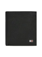 Portfele - Tommy Hilfiger Duży Portfel Męski Th Flag Trifold AM0AM13521 Czarny - miniaturka - grafika 1