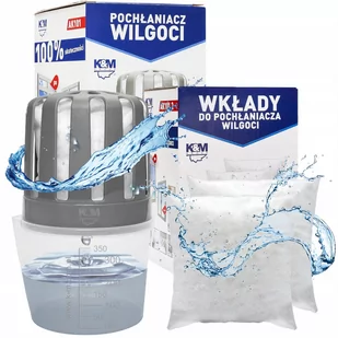 Osuszacz powietrza Uniwersalny pochłaniacz wilgoci K&M AK101 + 3X wkład - Domowe osuszacze powietrza - miniaturka - grafika 1
