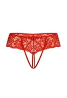 Majtki damskie - Stringi z kwiatową koronką Devi czerwone, Teyli - miniaturka - grafika 1