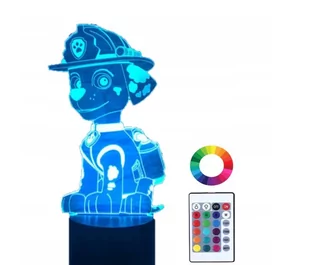 Lampka Nocna 3D Led Psi Patrol Marshall Grawer - Lampy stojące - miniaturka - grafika 1