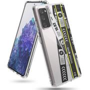 Etui i futerały do telefonów - Ringke Fusion Design pancerne etui pokrowiec z żelową ramką Samsung Galaxy S20 FE 5G czarny (Ticket band) (GNSG0022) - miniaturka - grafika 1