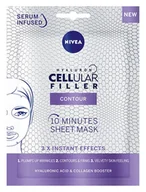Maseczki do twarzy - Nivea Hyaluron Cellular Filler Contour 10-minutowa maska w płachcie 1szt 93650-uniw - miniaturka - grafika 1