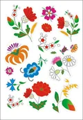 Pasmanteria - Zestaw naklejek folk - wzory ludowe - haft kociewski - miniaturka - grafika 1