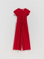 Sukienki i spódniczki dla dziewczynek - Reserved - Strukturalny kombinezon - czerwony - miniaturka - grafika 1