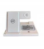 Ładowarki do telefonów - Ładowarka indukcyjna 3 w 1 biała HYS03 - miniaturka - grafika 1