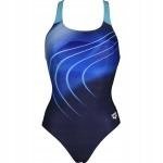 strój kąpielowy jednoczęściowy arena wielokolor odcienie niebieskiego r. 40