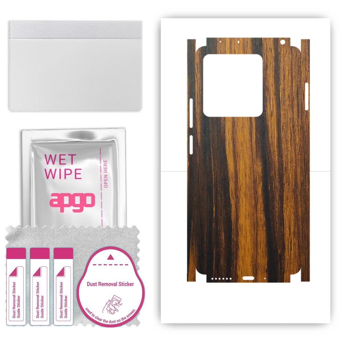 Folia naklejka skórka strukturalna na TYŁ+BOKI do Xiaomi Redmi Note 13 5G - Drewno Tygrysie - apgo SKINS