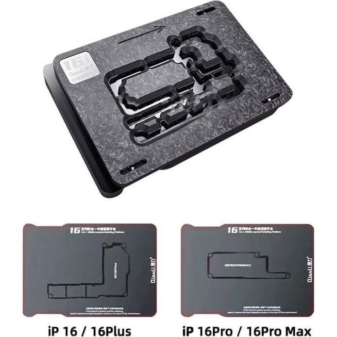 Platforma, podstawka QIANLI z sitami do reballingu płyty głównej do iPhone 16/16 Plus/16 Pro/16 Pro Max