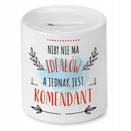 Skarbonki - Skarbonka Dla Komendanta na Urodziny na Prezent z Nadrukiem ze Zdjęciem + Opakowanie na prezent (wzór 01) - miniaturka - grafika 1