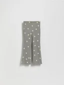 Spodnie i spodenki dla dziewczynek - Reserved - Bawełniane legginsy w kwiaty - ciemnoszary - miniaturka - grafika 1