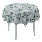 Obrusy i serwetki - Dekoria pl Obrus okrągły magnolie na miętowym tle 135 cm Flowers - miniaturka - grafika 1