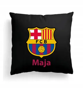 CZARNA FOTO PODUSZKA FC Barcelona Barca + IMIĘ - Poduszki dekoracyjne - miniaturka - grafika 1