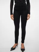 Spodenki damskie - Vero Moda Dżinsy - Skinny fit - w kolorze czarnym - miniaturka - grafika 1