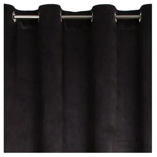 Eurofirany B.B. CHOCZYŃSCY SPÓŁKA JAWNA Zasłona Velvet Angelina 140 x 250 Przelotka Czarny 1220196 - Zasłony - miniaturka - grafika 1
