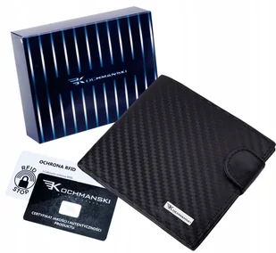 Kochmanski portfel męski skórzany skóra naturalna czarny duży rfid Premium - Portfele - miniaturka - grafika 1