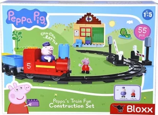 ŚWINKA PEPPA Pociąg Elektryczny KLOCKI Tory - Klocki - miniaturka - grafika 1