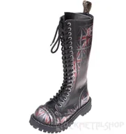 Botki męskie - glany STEEL - UK / BLACK (20-dziurkowe)-36 - miniaturka - grafika 1