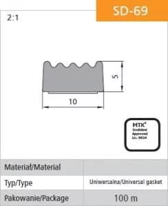 stomil USZCZELKA SAMOPRZYLEPNA CZARNA D-69/4-0 10*5MM - Inne akcesoria do nawadniania - miniaturka - grafika 1