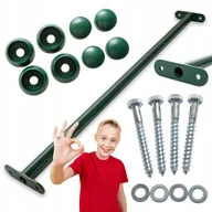 Place zabaw - Drążek Metalowy na Plac zabaw Zielony Długi 125 cm do podciągania - miniaturka - grafika 1