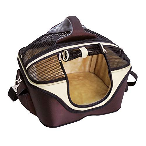 Croci FAST & EASY nosidełko 2 w 1 – nosidełko dla kotów i małych psów 49 x 40 x 35 cm (maks. 15 kg) – torba do przenoszenia psa, kota lub królika z paskiem na ramię, plecak dla zwierząt domowych