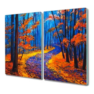 Szklana deska 2x30x52 Las jesień liście na prezent, Coloray - Deski do krojenia - miniaturka - grafika 1