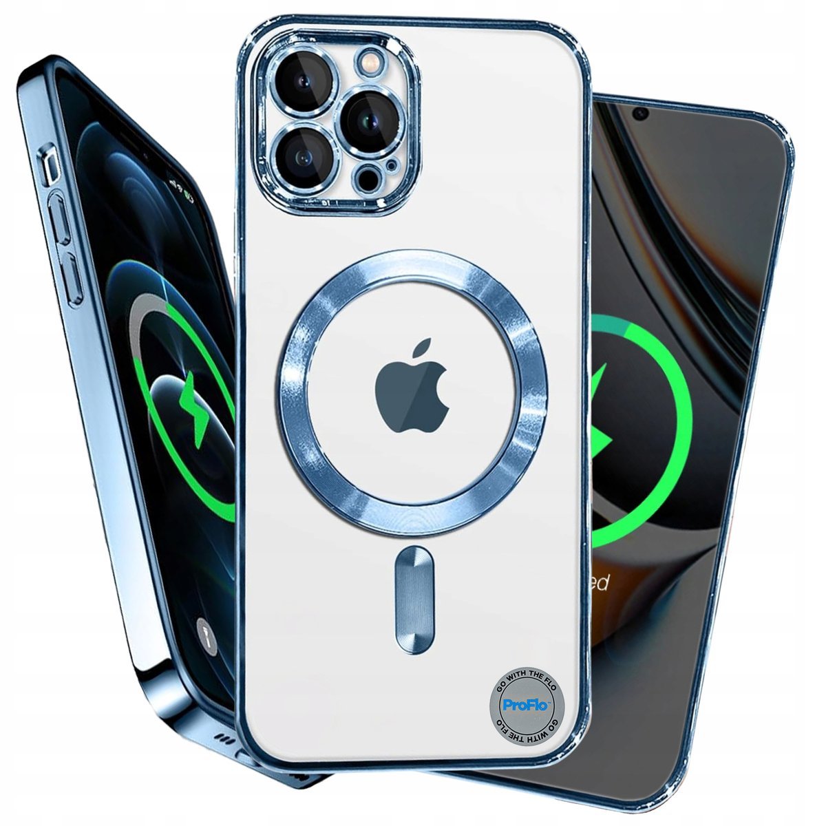 Etui do iPhone 12 Pro Jasny Niebieski do MagSafe Case Ochrona Aparatów
