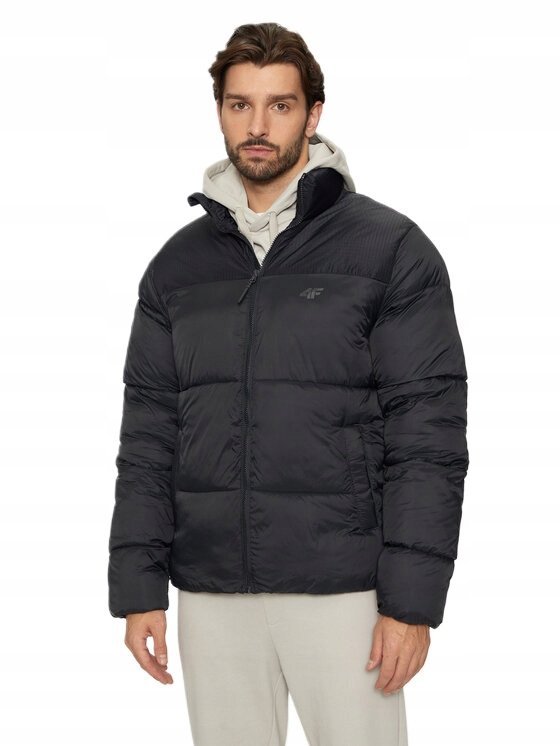 Kurtka Męska 4F Czarna Ciepła Puchowa Zimowa Jam485 R. Xxl