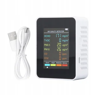 Monitor jakości powietrza Przenośny ekran LCD z podświetleniem CO2 TVOC - Ciśnieniomierze i akcesoria - miniaturka - grafika 1