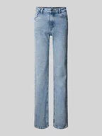 Spodnie damskie - Jeansy o kroju straight fit z dodatkiem streczu model ‘MONICA’ - miniaturka - grafika 1