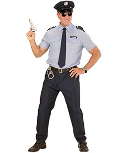 Widmann Widmann - Kostium policjantki, koszula, spodnie, pasek, krawat, czapka, policja, mundur, biuro, impreza tematyczna, karnawał, XXL 04039 - Krawaty i muchy męskie - miniaturka - grafika 1