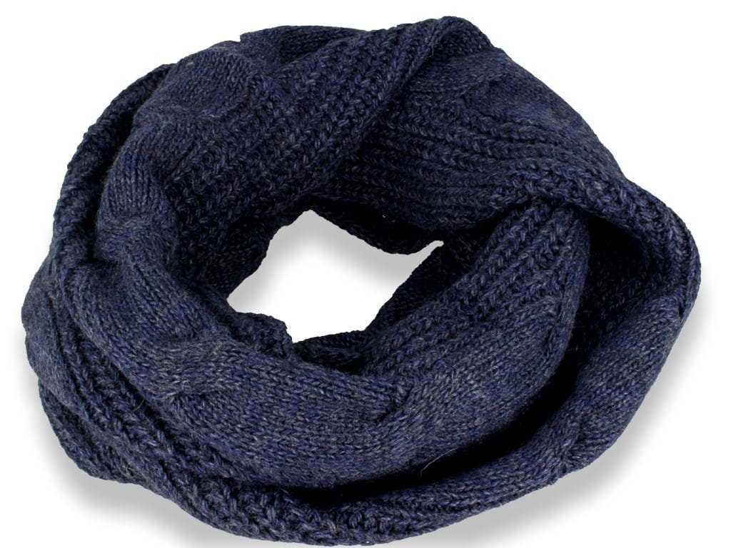 Ciepły komin włoska produkcja niebieski