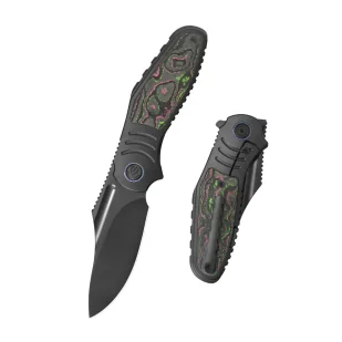 Nóż składany Kubey KB Knives Stroller Black DLC Titanium/Damtanium CamoCarbon, Black DLC CPM 20CV by Utilizator (KB384D) - Noże - miniaturka - grafika 1