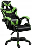 Fotele gamingowe - Fotel GAMINGOWY komputerowy Z MASAŻEM PLECÓW biurowy OBROTOWY krzesło gracza - miniaturka - grafika 1