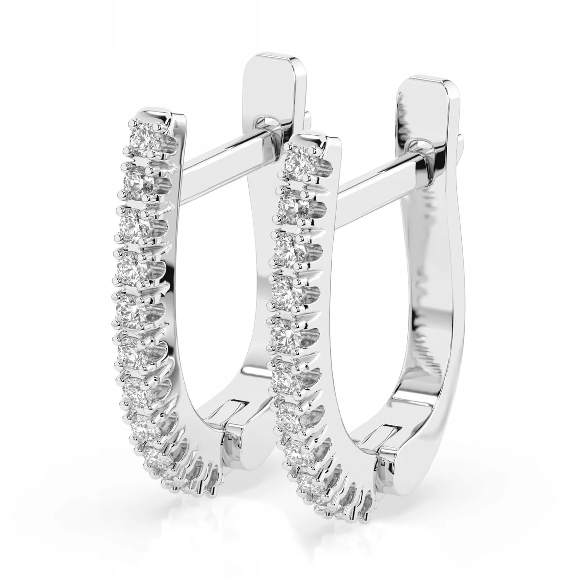KOLCZYKI SREBRNE SREBRO 925 Z DIAMENTAMI BRYLANTAMI 0,18 CT LAB ESSYA