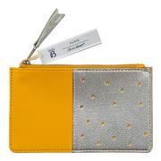 Portfele - Żółty portfel z kieszonką w kolorze srebra Busy B Flight - miniaturka - grafika 1