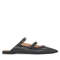 Klapki i japonki damskie - Klapki Tommy Hilfiger Th Pointy Leather Mule FW0FW07722 Czarny - miniaturka - grafika 1