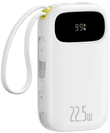 Powerbanki - Powerbank Baseus Powerbank 20000mAh z wyświetlaczem wbudowanymi kablami EnerFill FC31 22.5W - biały Powerbank 20000mAh z wyświetlaczem wbudowanymi kablami EnerFill FC31 22.5W - biały - miniaturka - grafika 1