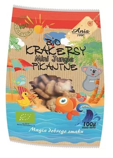 Bio Ania Krakersy Mini Jungle Pikantne 100g - ANIKRAMINJUNP - Przekąski dla dzieci - miniaturka - grafika 1