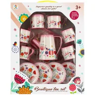 Zabawy w naśladowanie dorosłych - Zestaw metalowych naczyń kuchennych do herbaty, zabawkowy zestaw 12 elementów Folklor 3+ MEGA CREATIVE - miniaturka - grafika 1