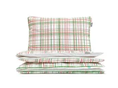 Pościel - pościel zielono-czerwona kratka 200x200 cm + 2x 80x70 cm - MUMLA - miniaturka - grafika 1