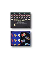 Skarpetki męskie - Happy Socks 2-Pack Friday Night Socks Set, kolorowe i zabawne, skarpetki dla kobiet i mężczyzn, Czarny (41-46) - miniaturka - grafika 1