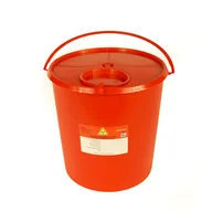 Meble i wyposażenie gabinetów medycznych - Pojemnik na odpady medyczne 10l czerwony Neuplast 1szt - miniaturka - grafika 1