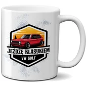 Kubki - Kubek z nadrukiem - Jeżdżę klasykiem - VW Golf II - miniaturka - grafika 1